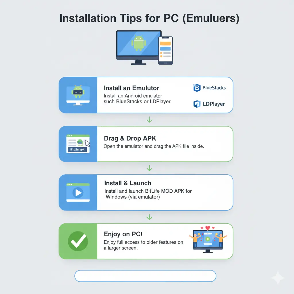 BitLife mod apk pc installation guide