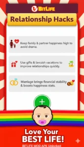 BitLife relationship hacks and tips
